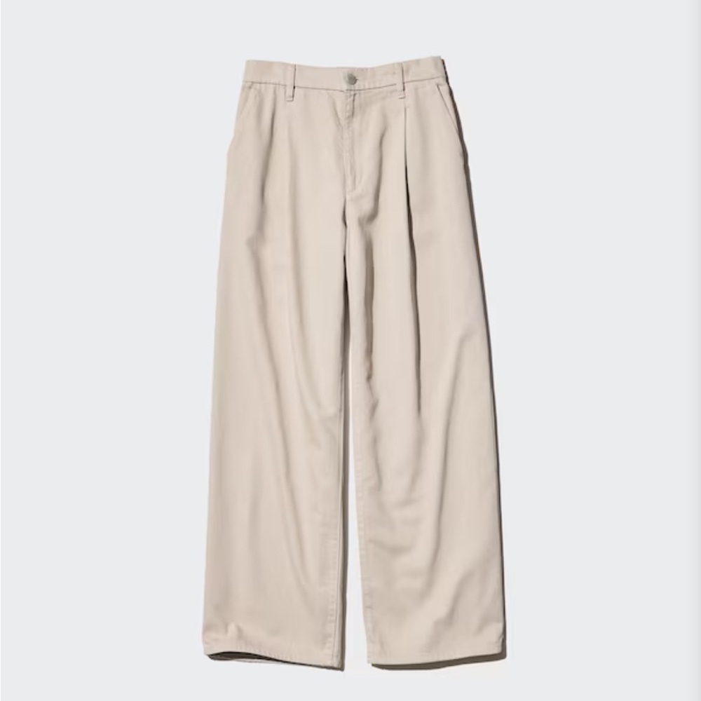 Uniqlo Drapey Denim Pleated Pants Trousers (sold out!) Medium 28-29 EUC